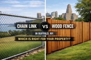 Read more about the article Chain Link vs Wood Fence in Buffalo, NY: Which is Right for Your Property?