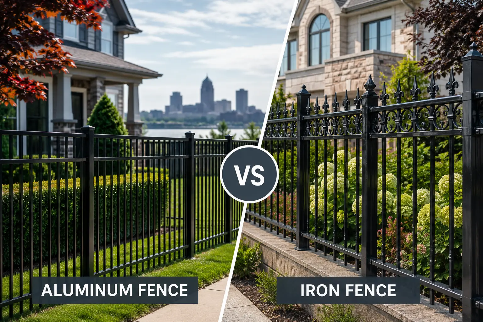 You are currently viewing Aluminum Fence vs Iron Fence: Which is Right for Buffalo Homeowners?